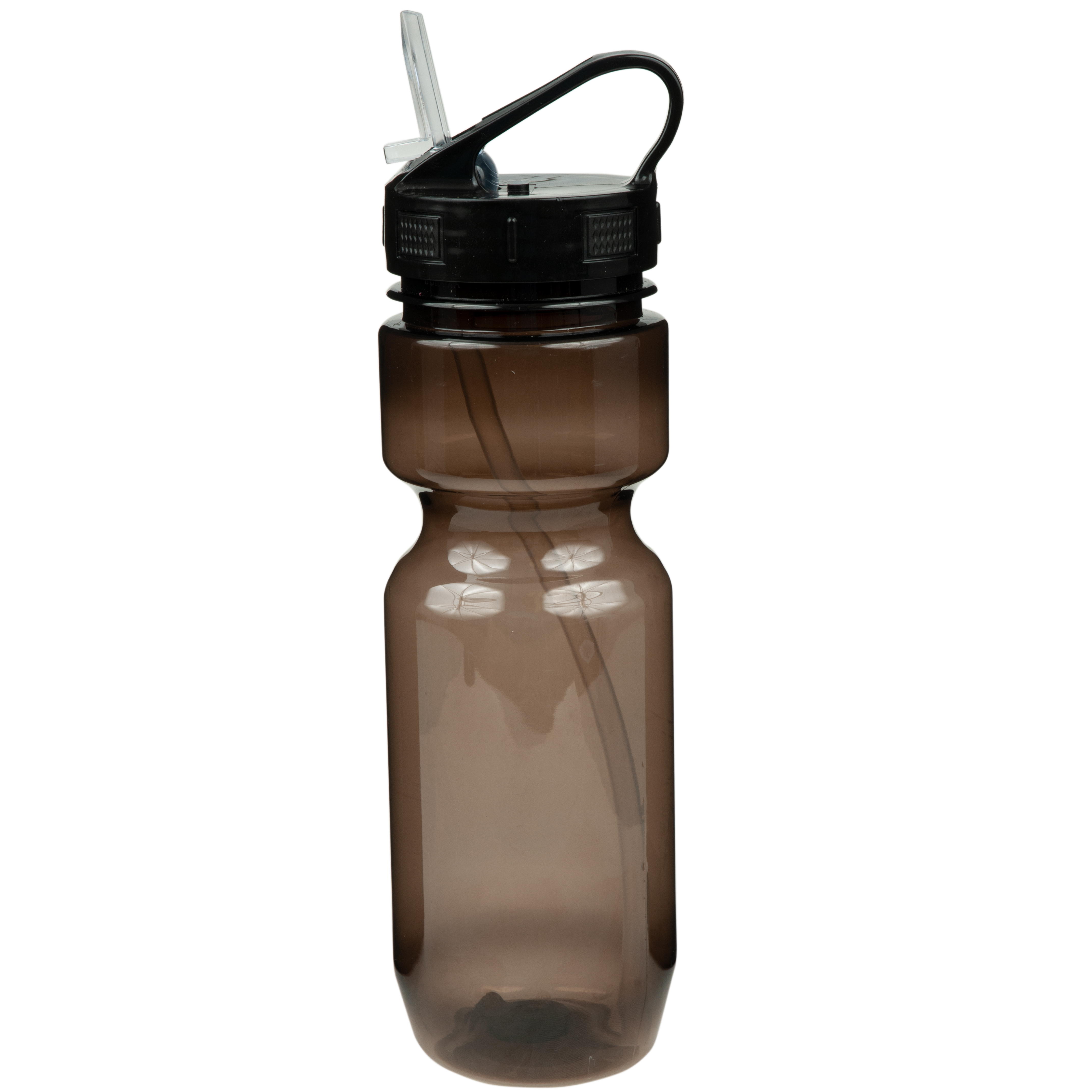 22oz BpA Free Sports Bottle Top Handle W/ Straw Black