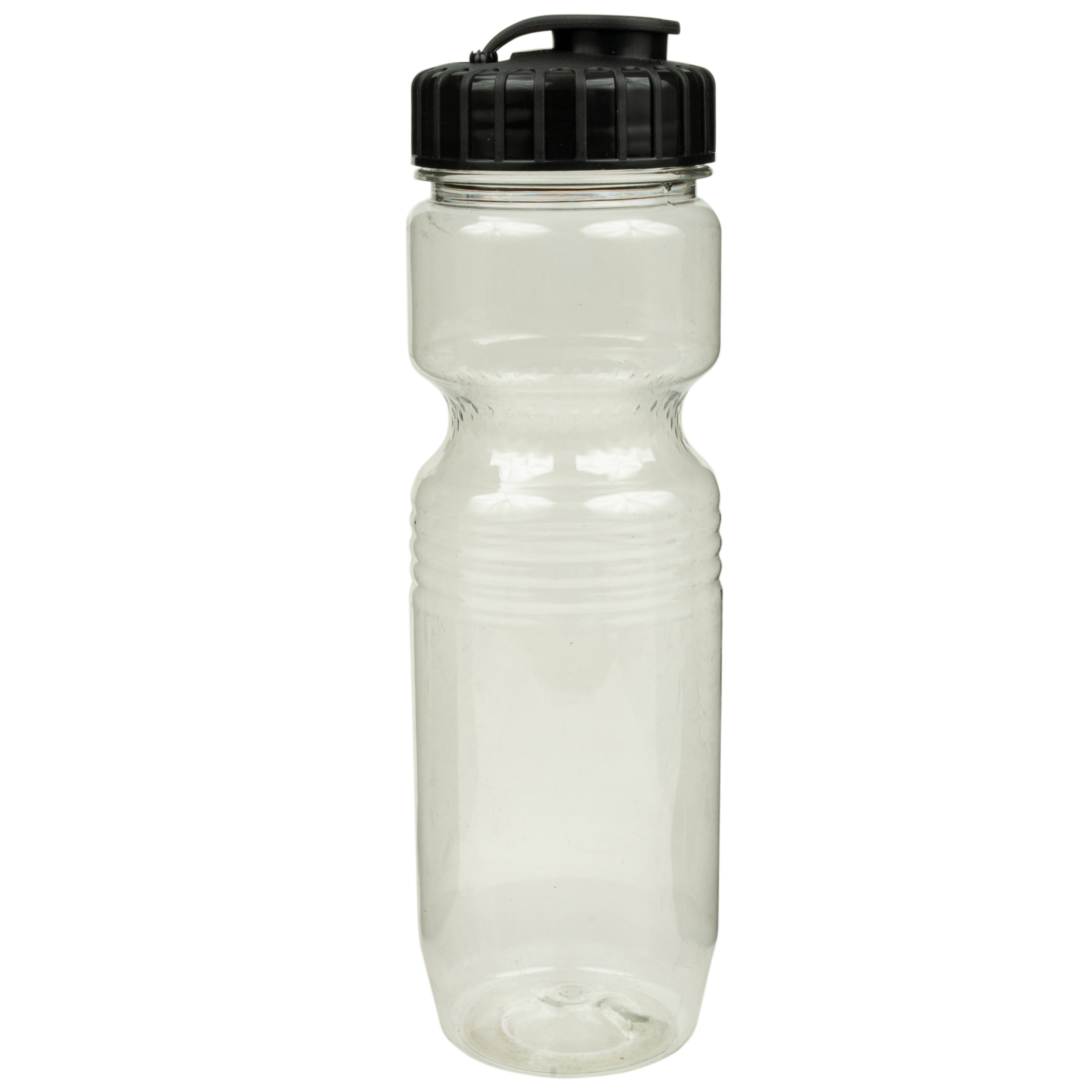 Flip Top Plastic Bottle with Measurement Markings, Clear, HYDRATION